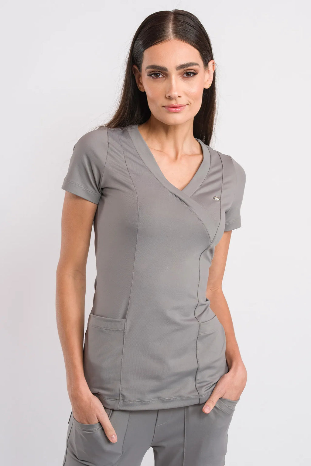 Women’s Scrub Coach Charcoal Gray