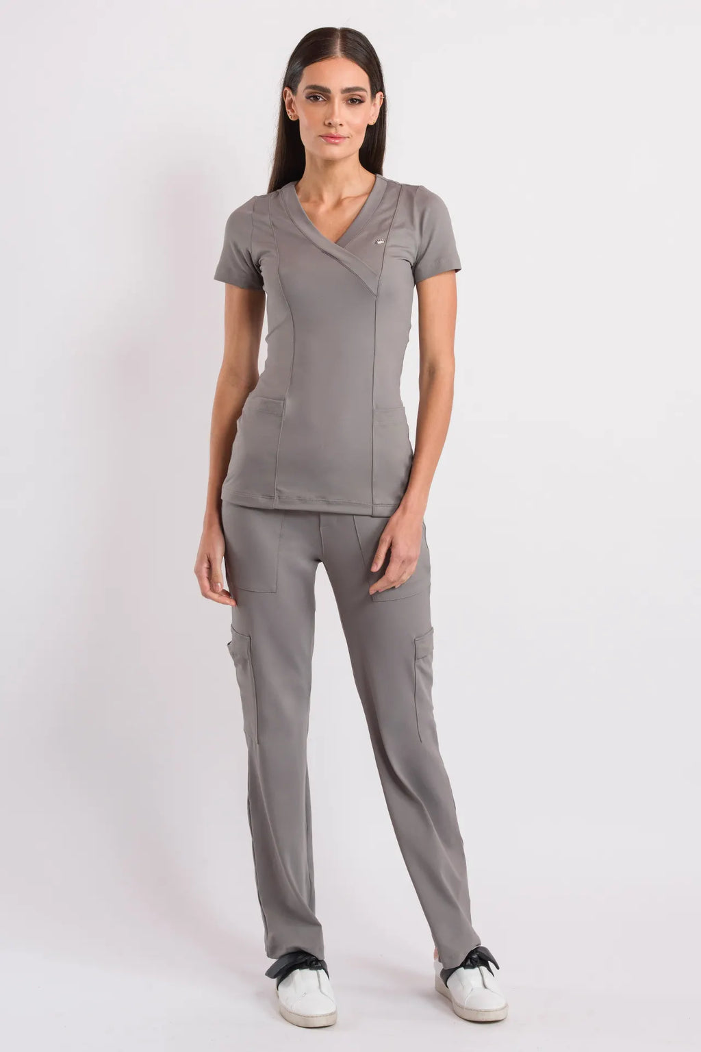 Women’s Scrub Coach Charcoal Gray