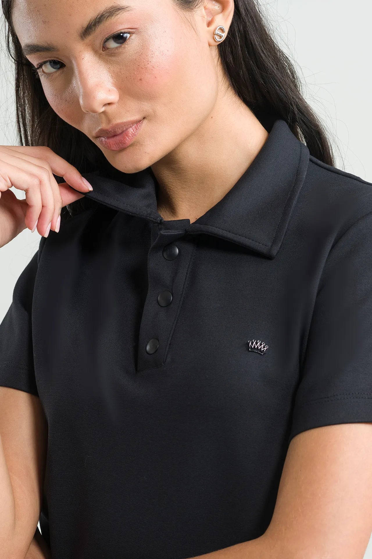 Women’s Scrub Polo Black