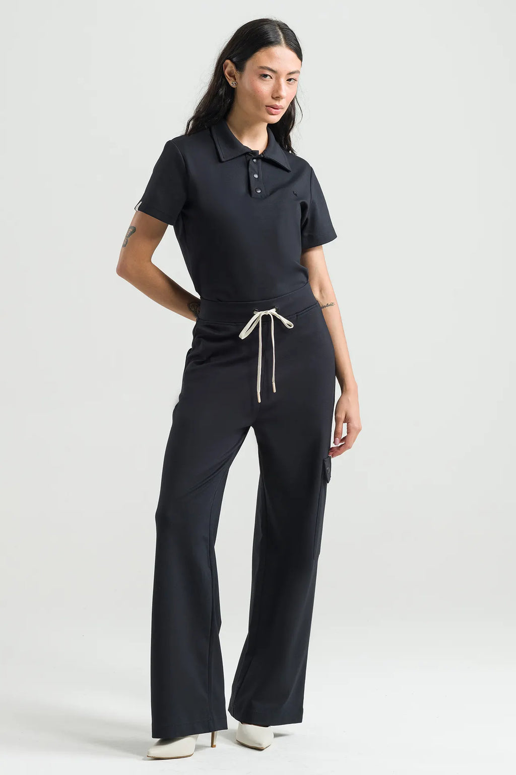 Women’s Scrub Polo Black